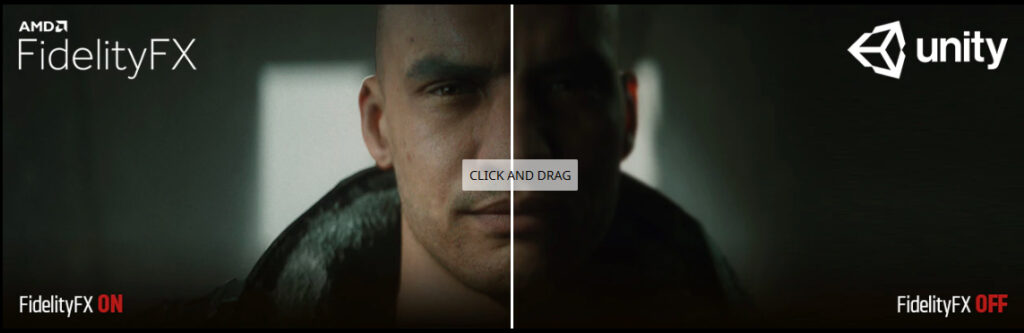 FidelityFX ON and OFF fidelilityfx feature compared