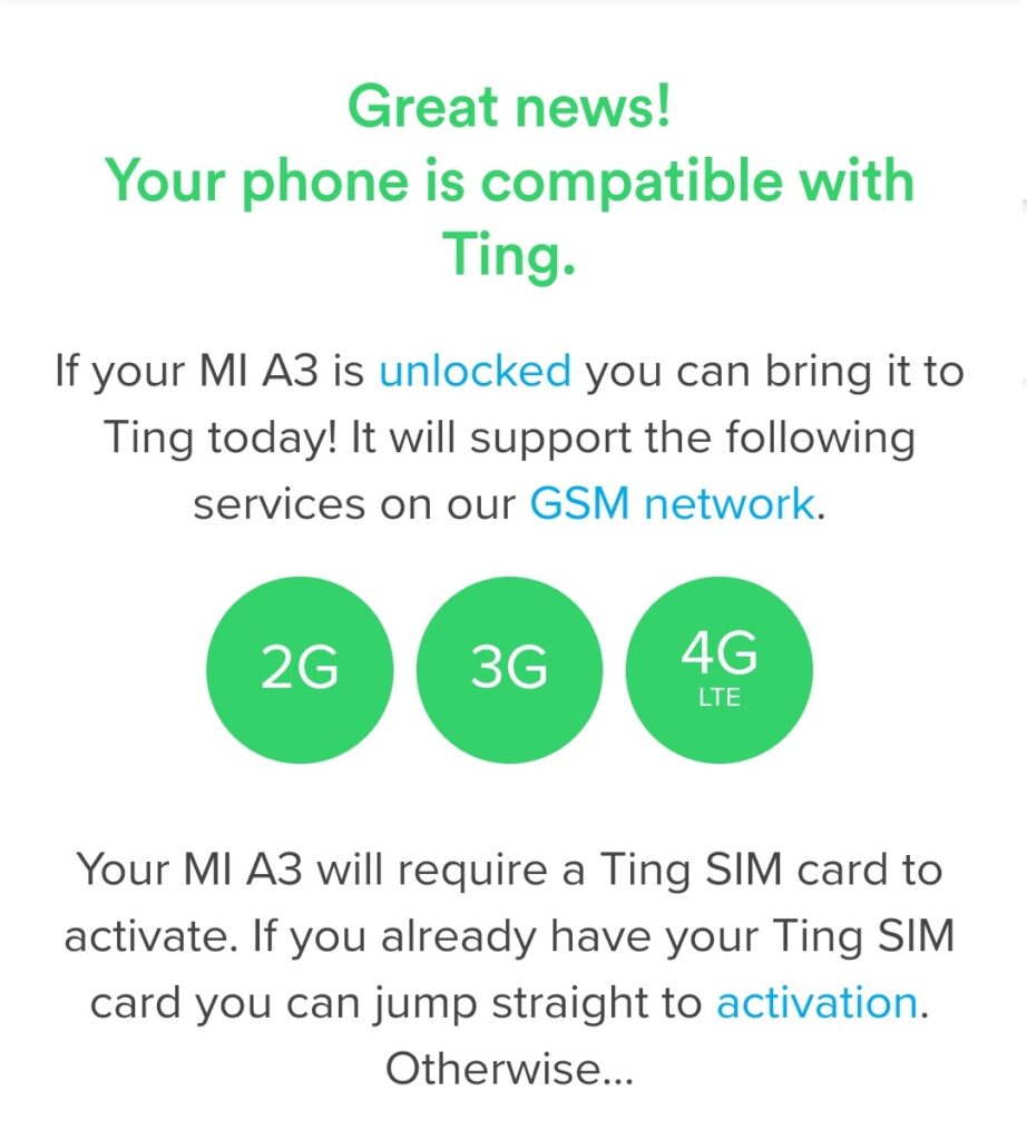 Xiaomi A3 in ting database
