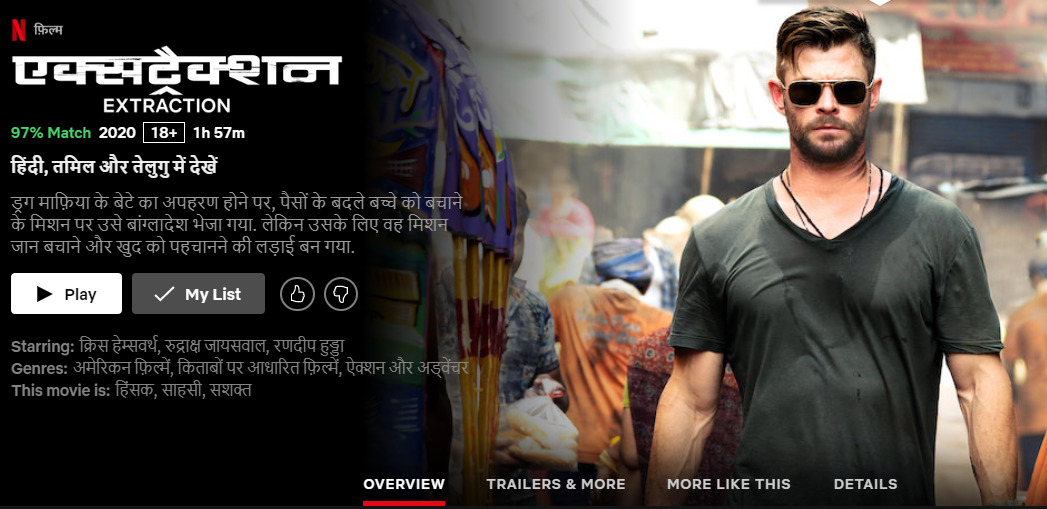 netflix hindi interface
